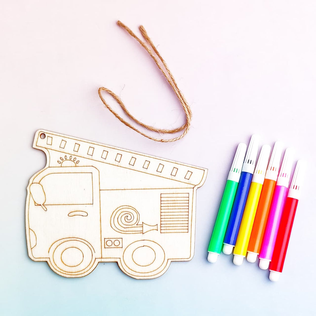 DIY Wooden Craft Colouring Set (Small)