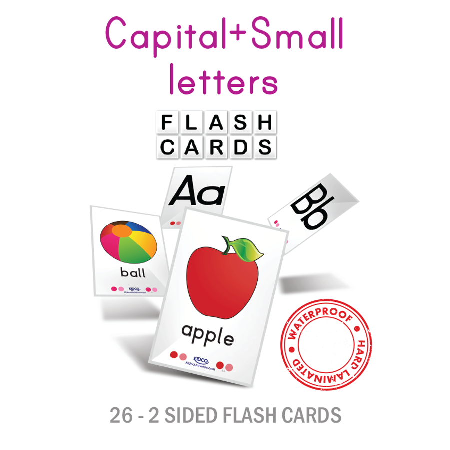 Capital+ Small Letters Flash Cards
