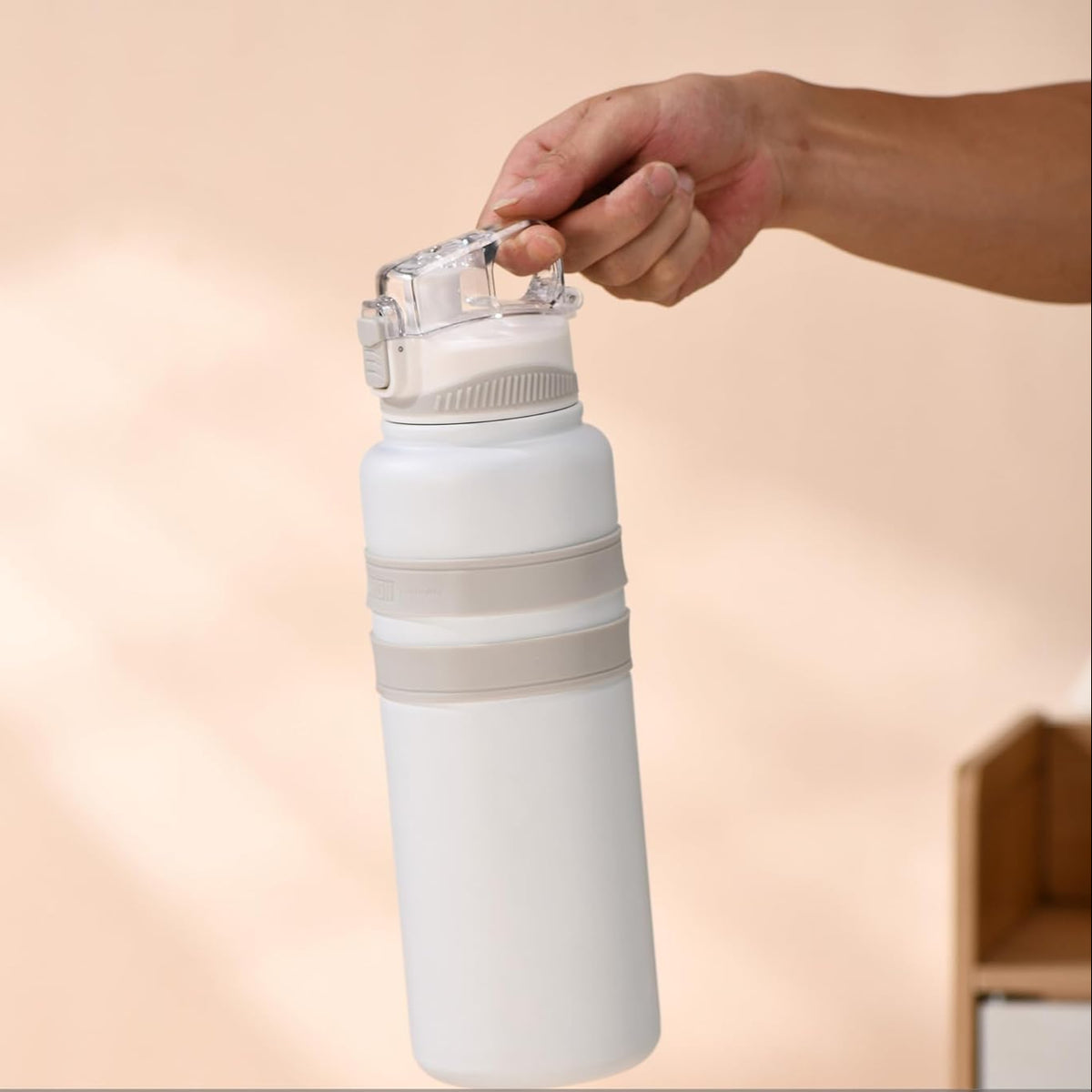 Thermos Flask Vacuum Travel Metal Tumbler 800ML 1000ML Stainless Steel Water Bottle with Handle - 8103 - 8104