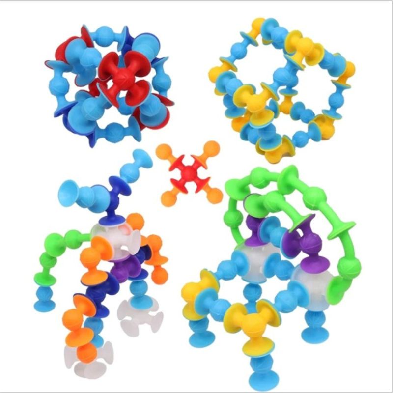 Suction Cups Sensory Construction Building Blocks – 36 pieces