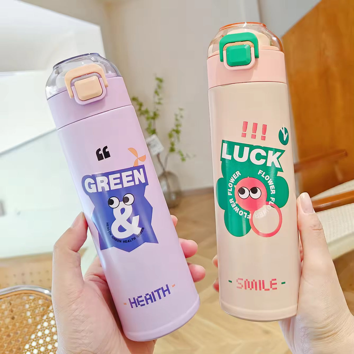 Children's Water 316 Stainless Steel Food Grade Thermo Insulation Student Cute Thermal Thermo Flask - HB002