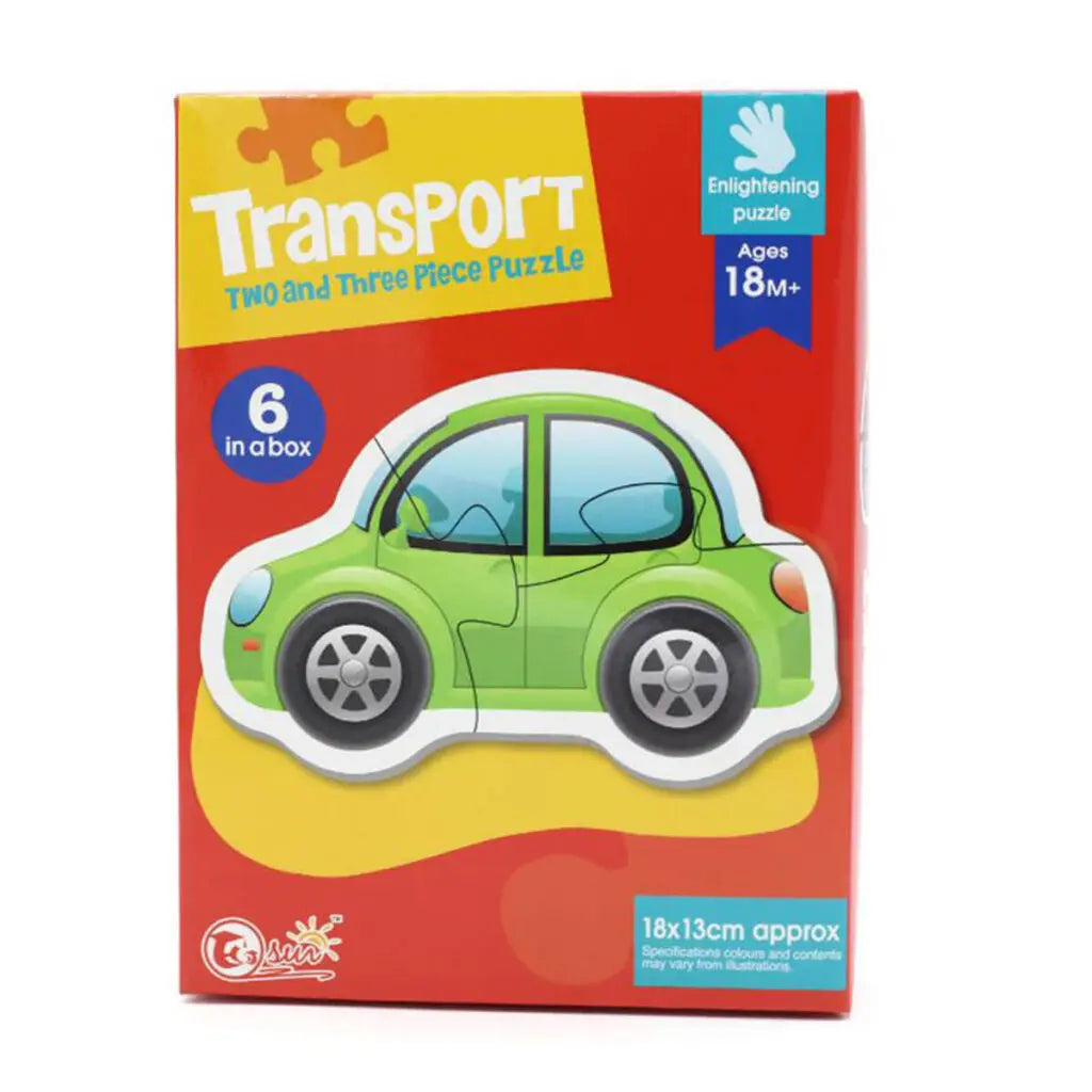 Transport Two and Three Piece Jigsaw Puzzles for Toddlers