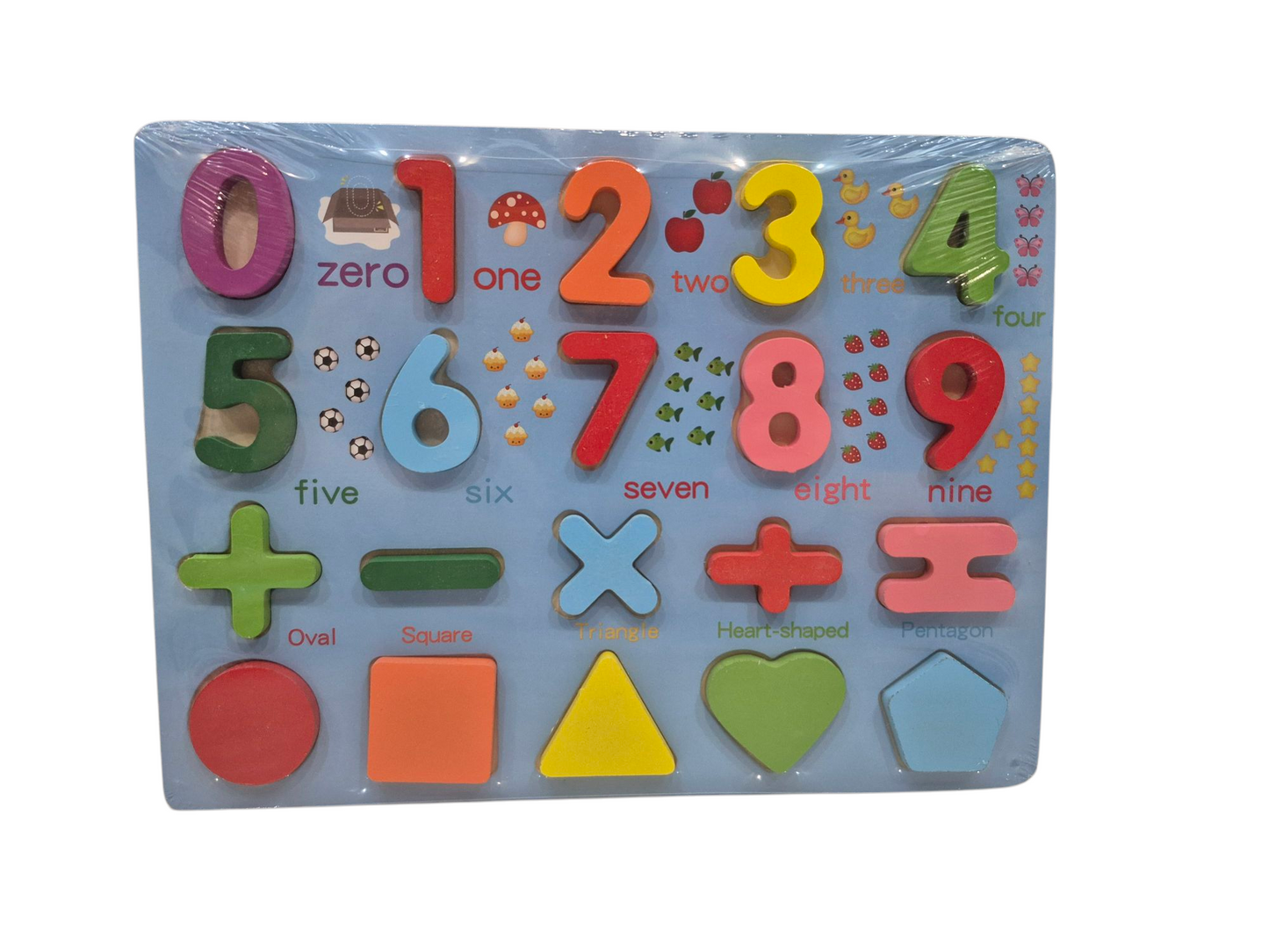 Numbers and Shape Wooden Puzzle