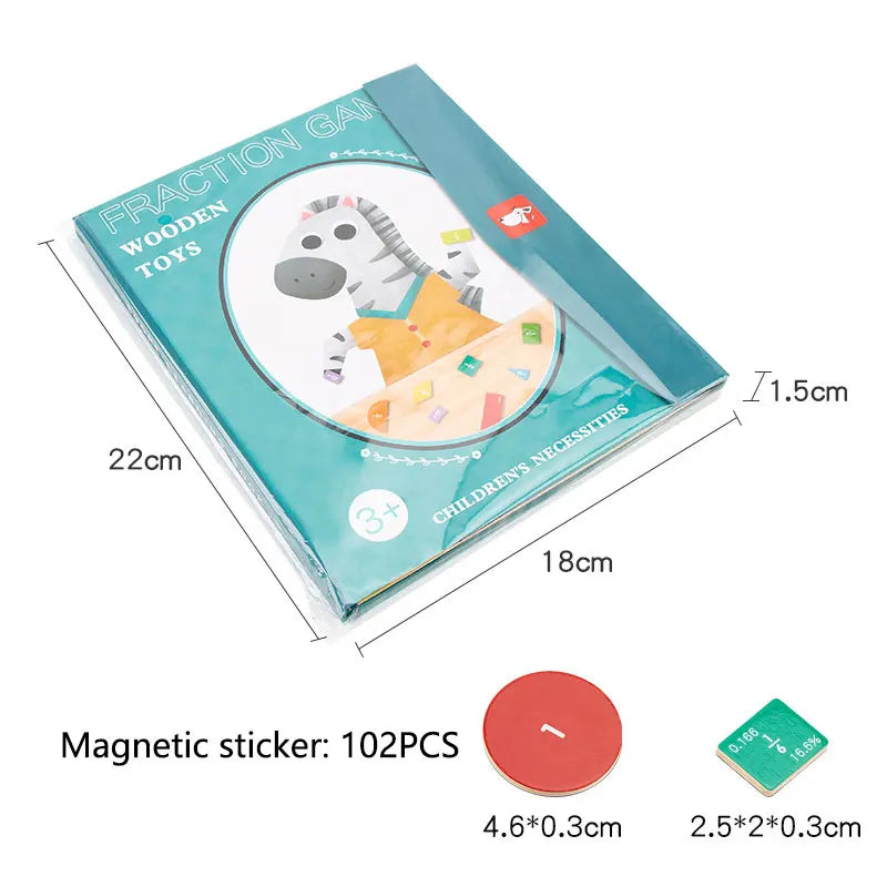 Magnetic Fraction Book Learning Toys for Kids