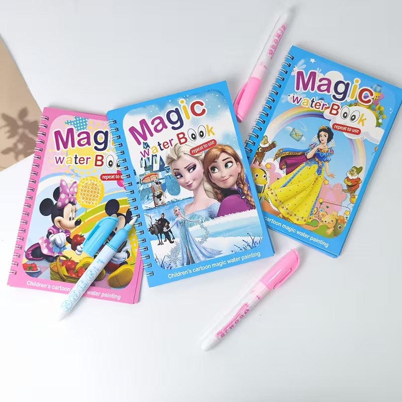 Magic Water Book Painting Drawing Coloring Board Book Doodle & Magic Water Pen