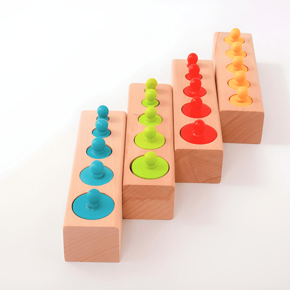 Wooden Knobbed Cylinder Blocks
