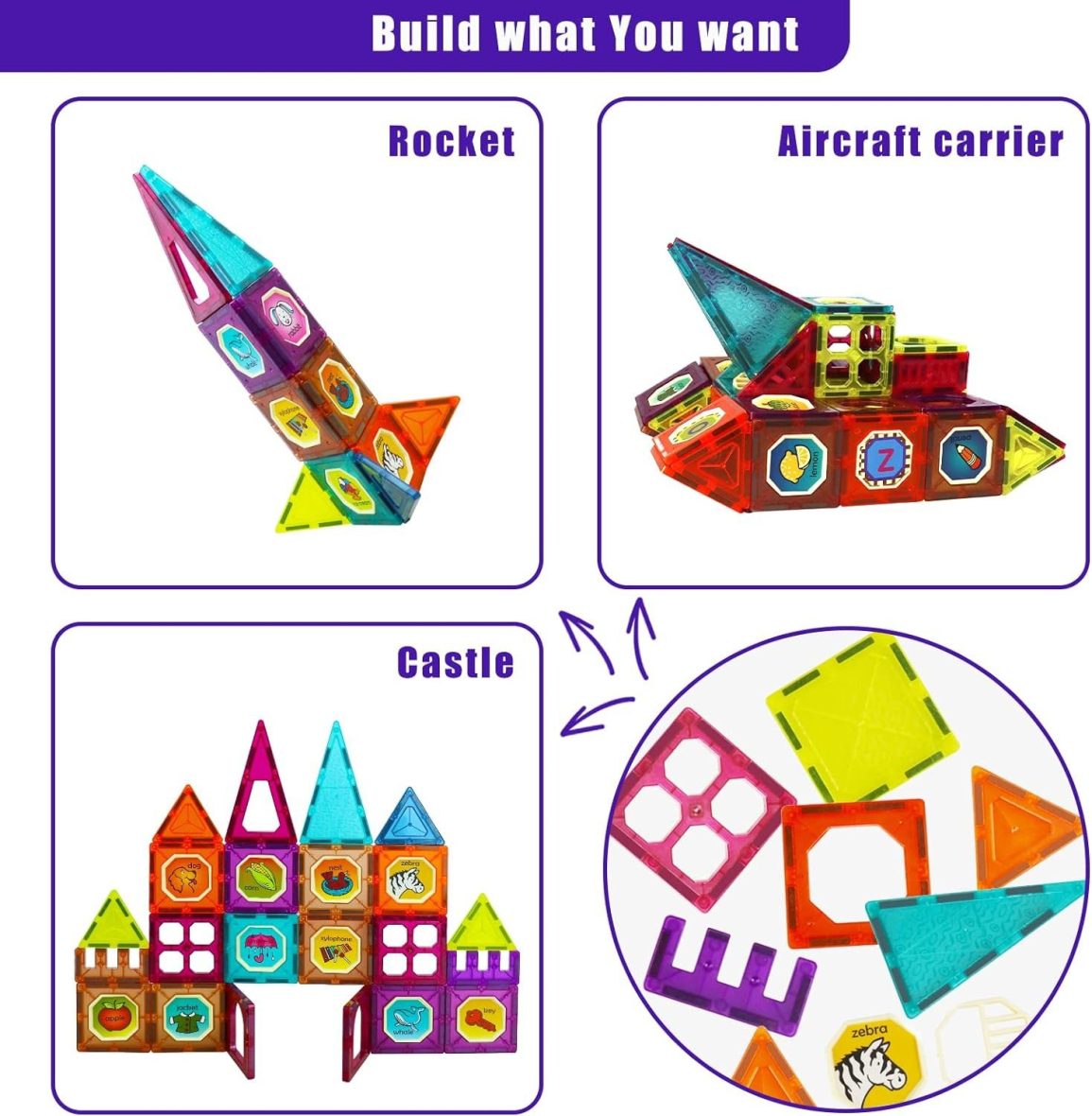 Magnetic DIY Tiles – 32 Pieces