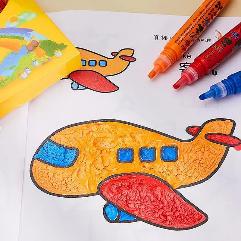 DIY 3D Art Bubble Popcorn Drawing Pens - 6 pieces