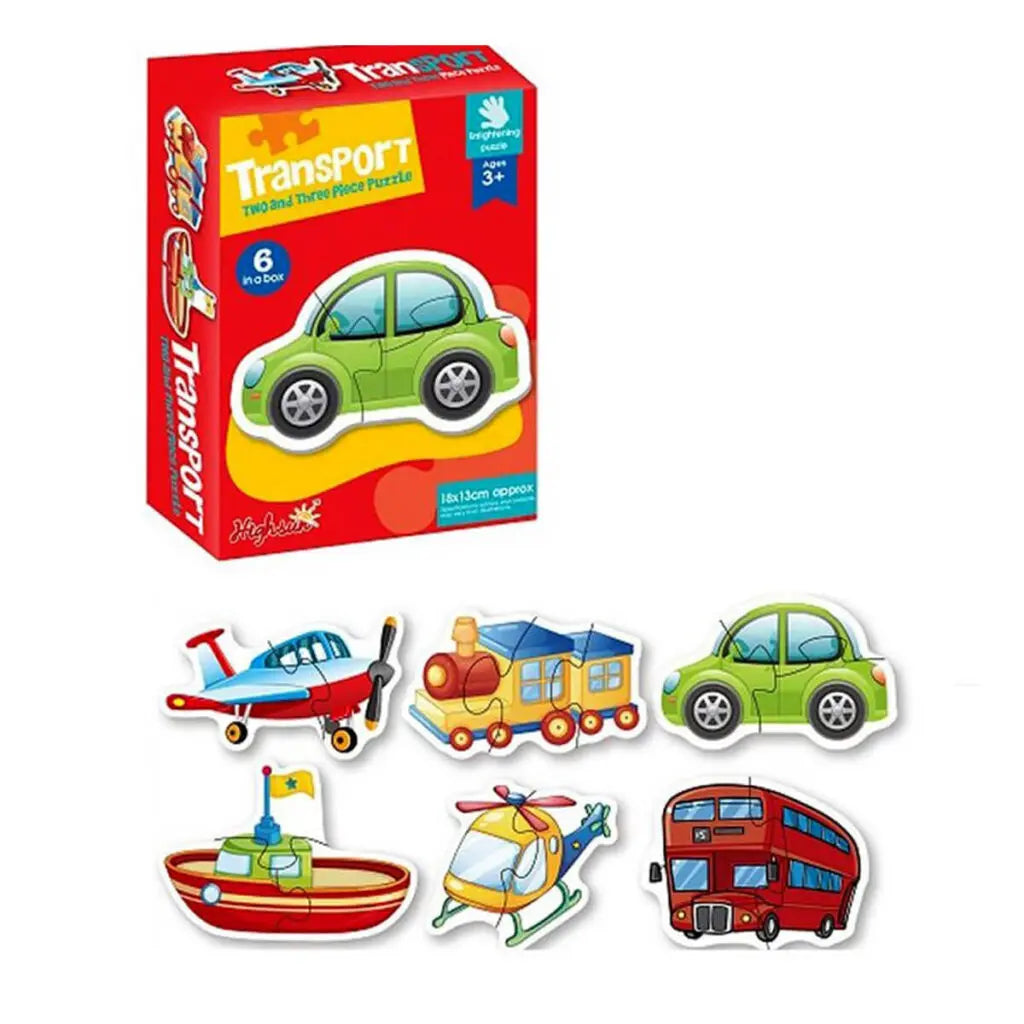 Transport Two and Three Piece Jigsaw Puzzles for Toddlers