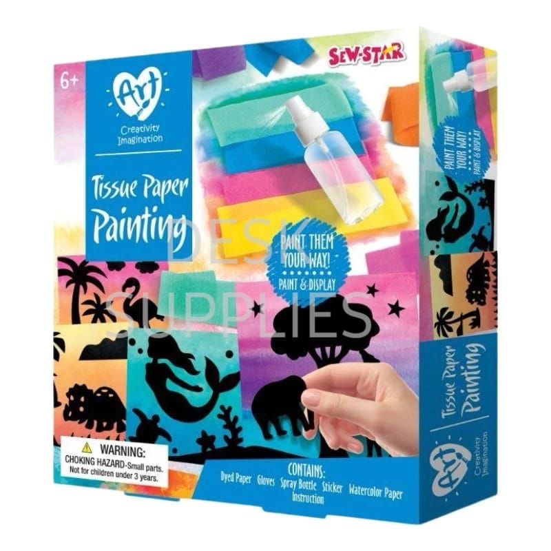 Sew Star Tissue Paper Painting