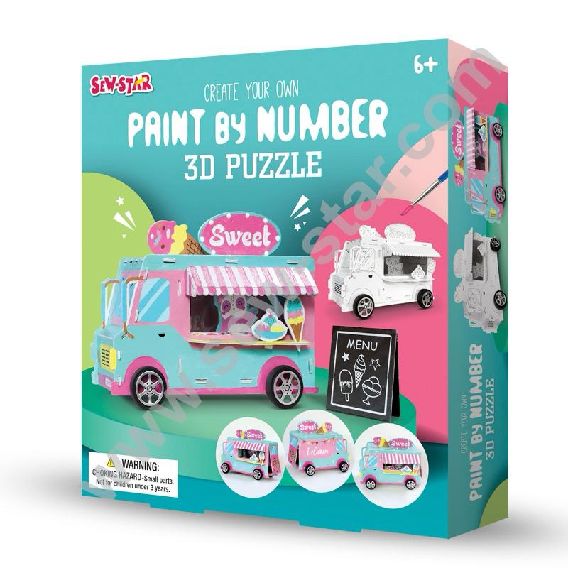 Sew Star Paint by Number 3D Puzzle