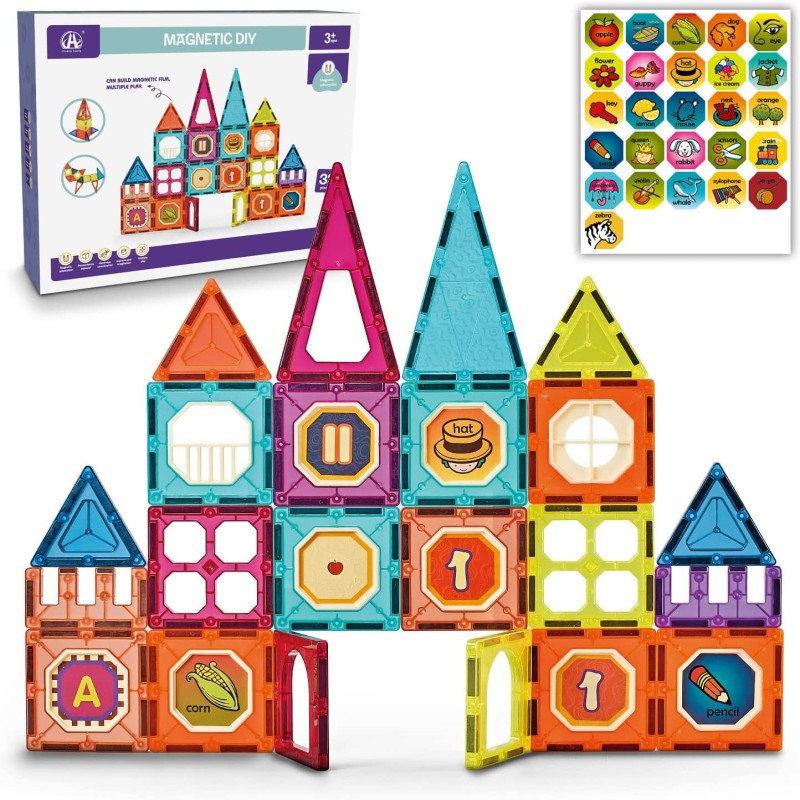 Magnetic 33-Piece DIY Building Block Set for Creative Play