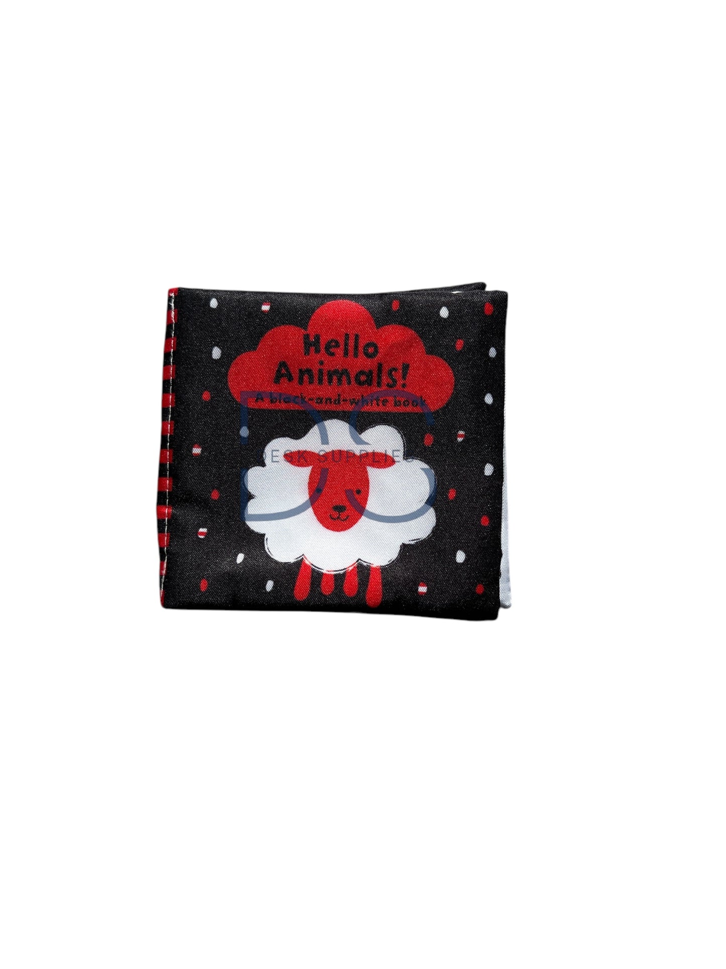 Hello Animals! A black-and-white Cloth Book