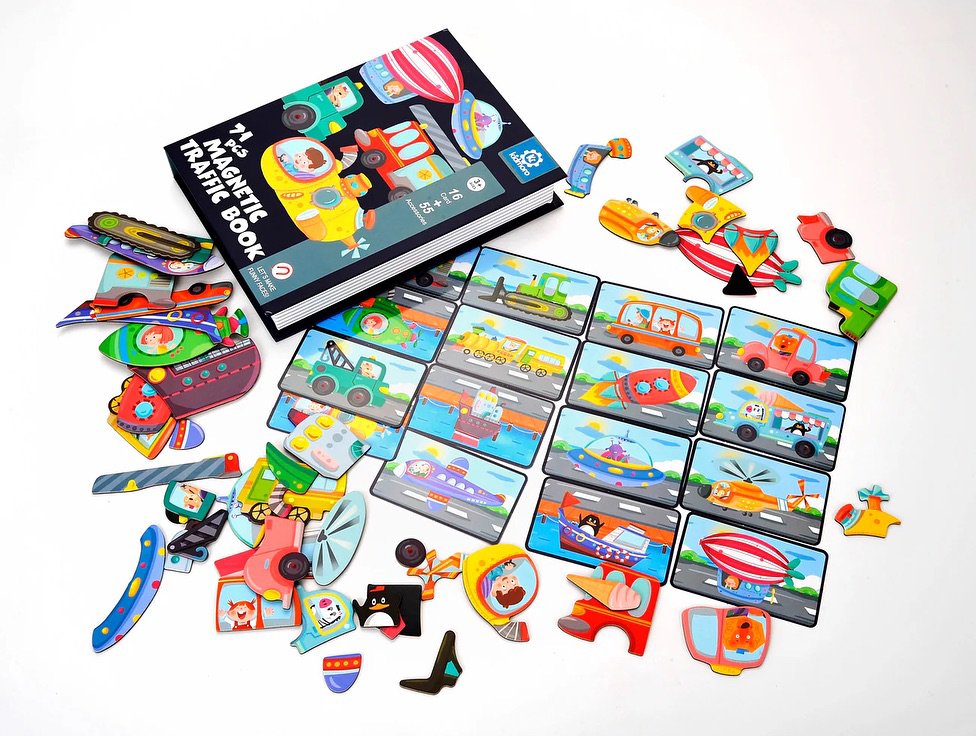 STEAM Magnetic Traffic Puzzle Book