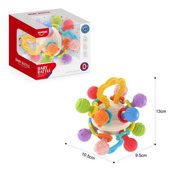 Huanger Teething and Sensory Rattle Toy
