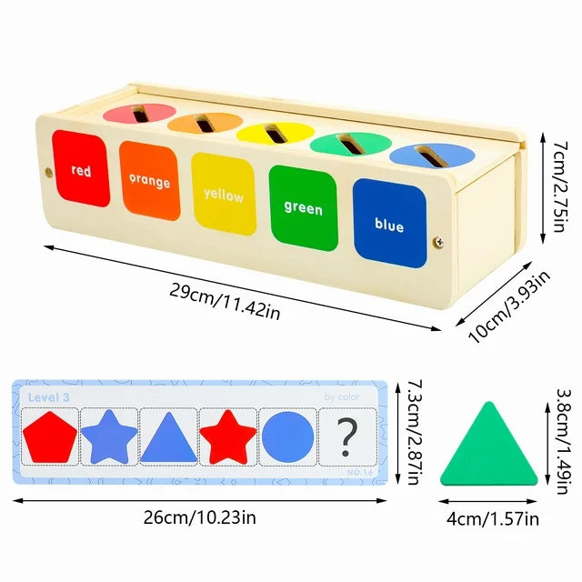 Wooden Montessori Colour and Shape Sorting Toy