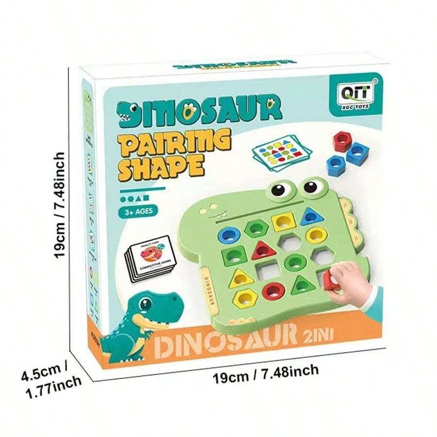 Dinosaur Pairing Shape Pattern Cards Challenge Multiplayer
