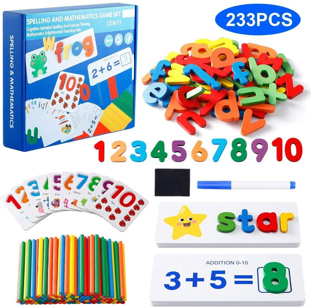 Spelling and Mathematics Game Set 2 in 1