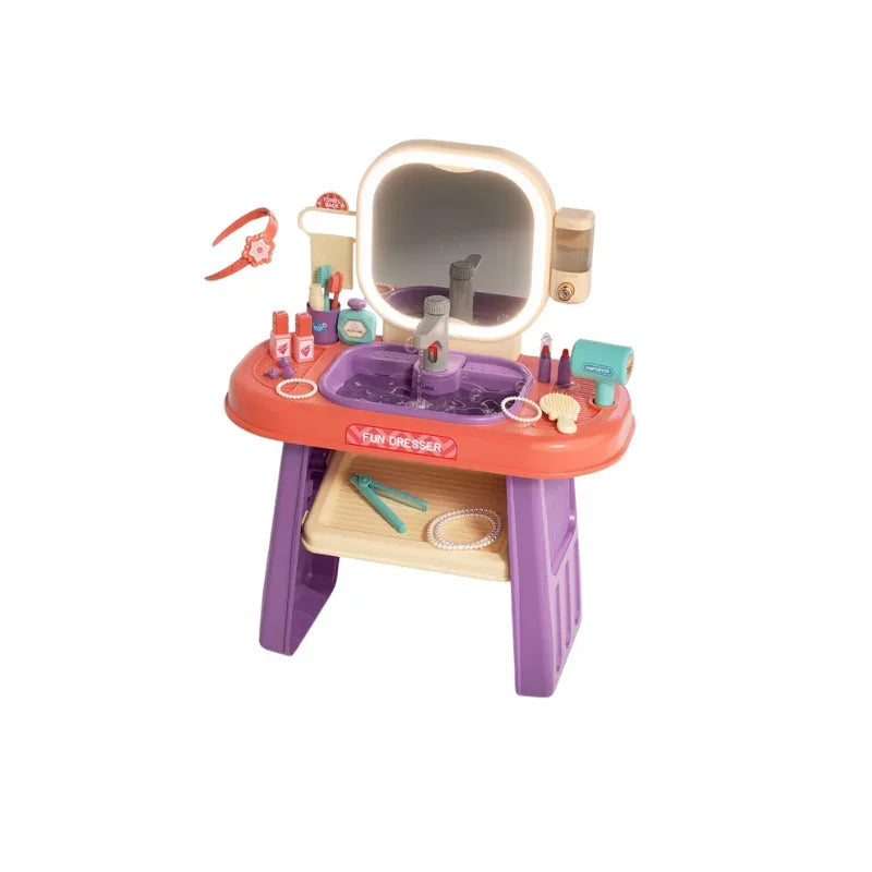 Vanity Dresser Little Beautician Interactive Playset – Smart Simulation Sink with Lights, Music, and Intelligent Sensor Faucet