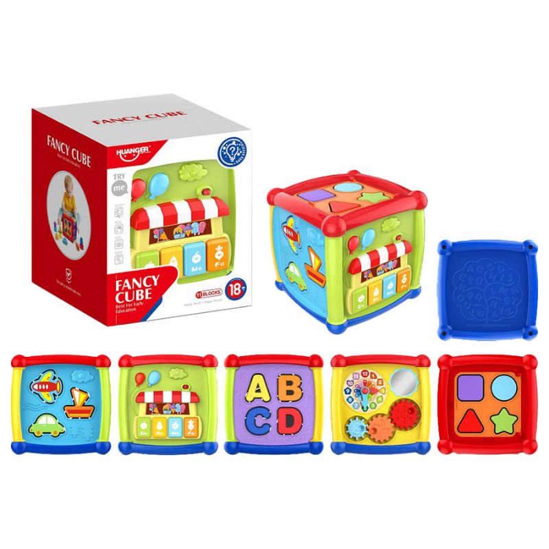 Huanger 6 In 1 Fancy Cube- Musical, Educational And Learning Toy