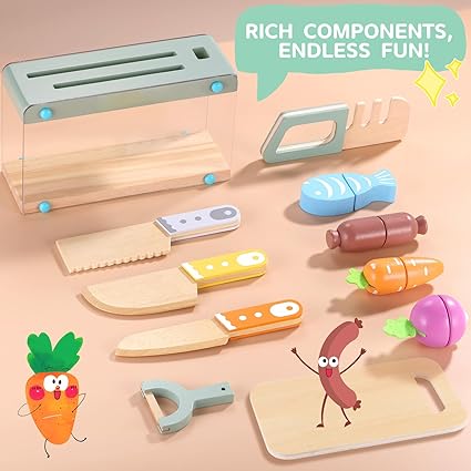 Mini Wooden Kitchen Accessories Play Set