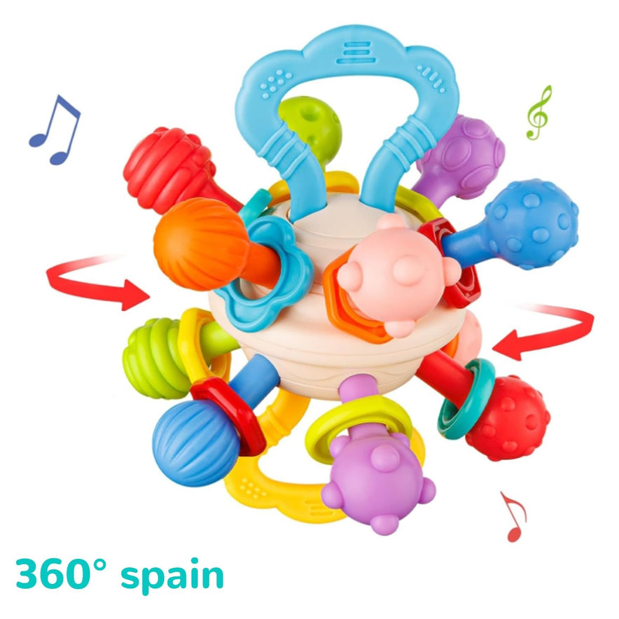 Huanger Teething and Sensory Rattle Toy