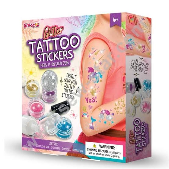 Sew Star Glitter Tattoo Stickers