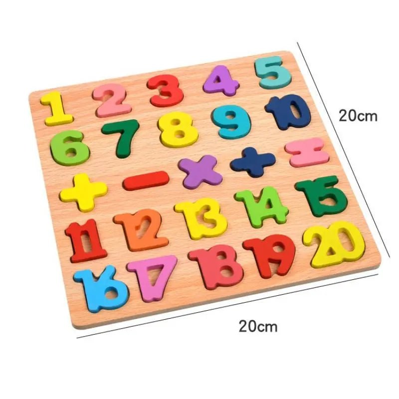 1 to 20 Counting Wooden 3D Learning Mini Puzzle Board