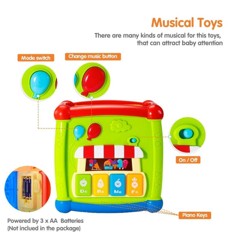 Huanger 6 In 1 Fancy Cube- Musical, Educational And Learning Toy