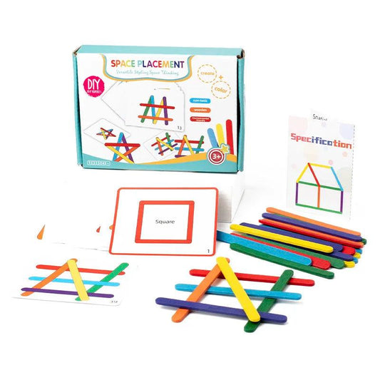 Creative Shape Builder ‚DIY Space Placement Rainbow Sticks