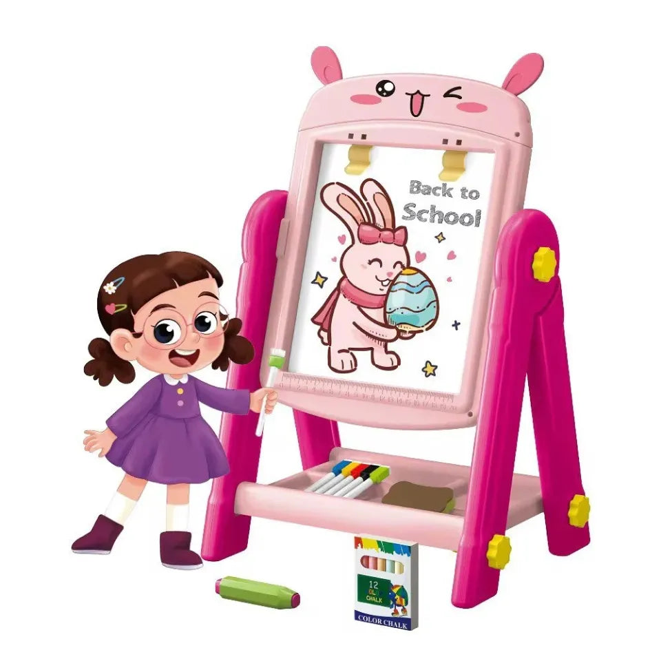 Art Easel Dual Sided Magnetic Drawing Board-24pcs