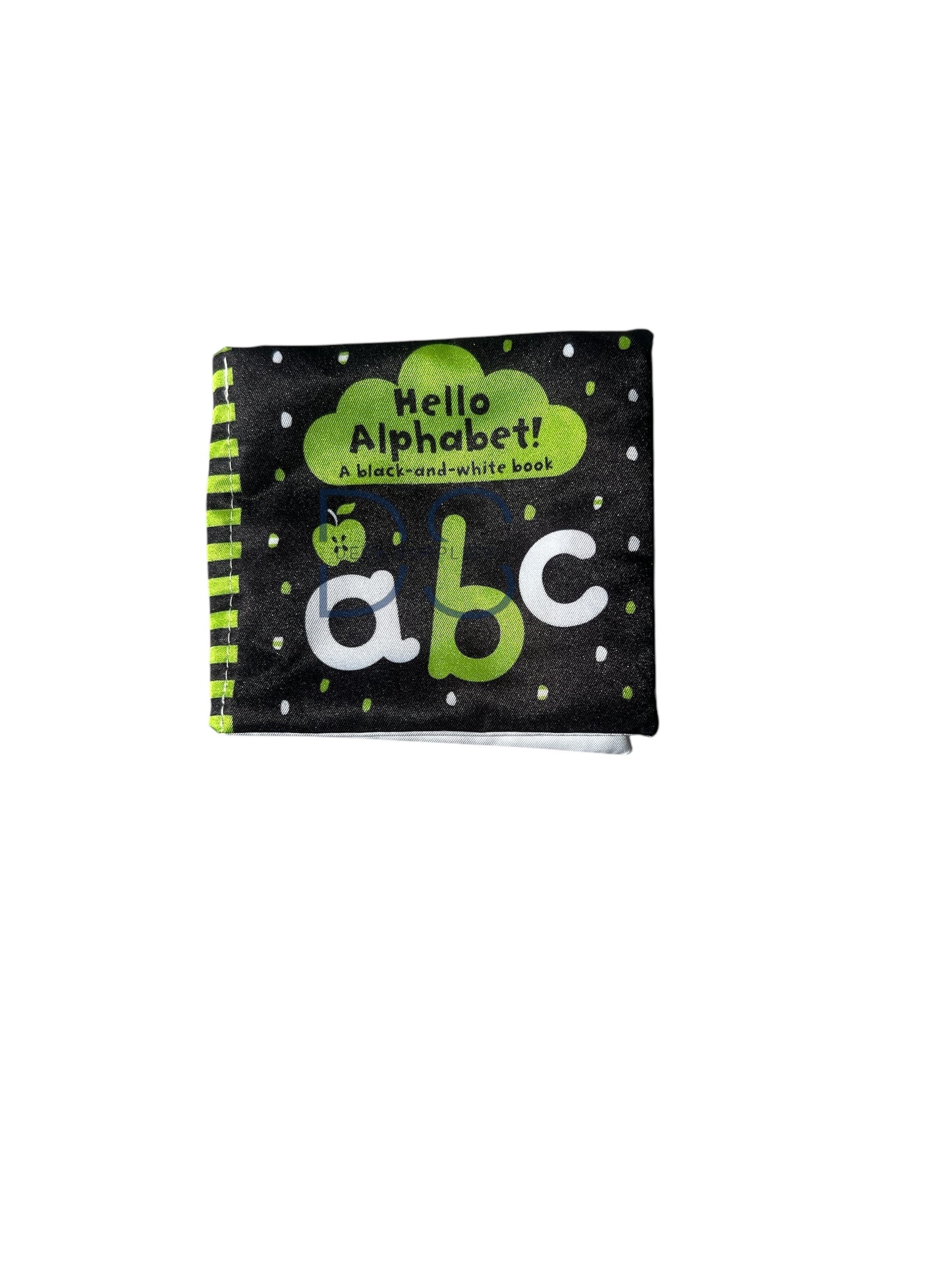 Hello Alphabet! A black-and-white Cloth Book