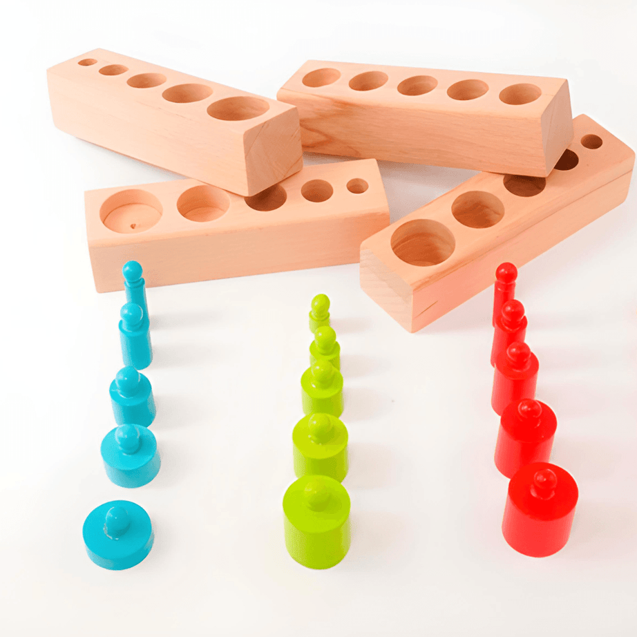 Wooden Knobbed Cylinder Blocks