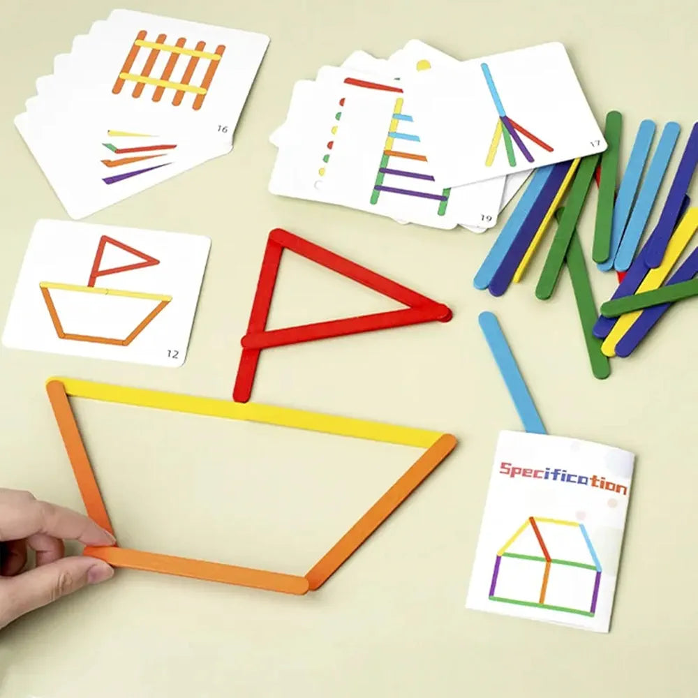 Creative Shape Builder ‚DIY Space Placement Rainbow Sticks