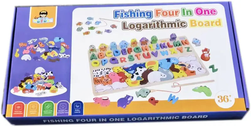 Wooden Fishing Four in 1 Logarithm Board