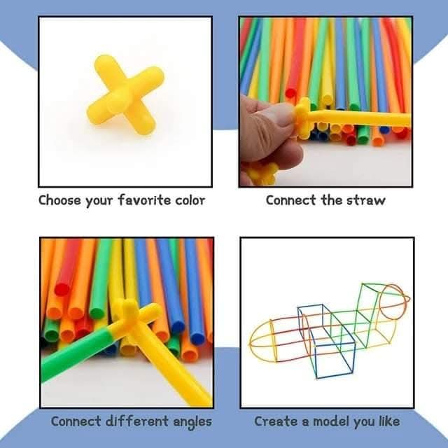 Straw Constructor STEM Building Blocks