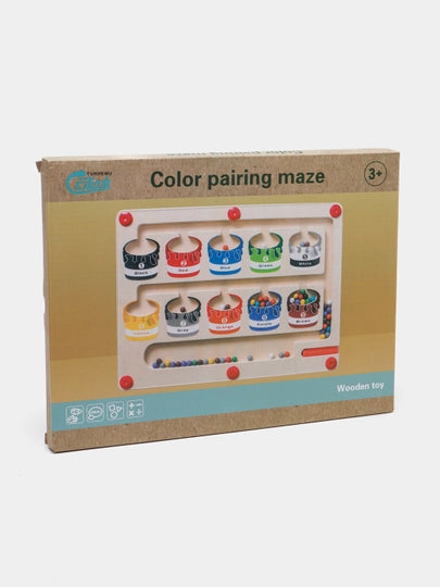 Magnet Color & Counting Maze Magnetic Pen Moving Ball Game Educational Toy