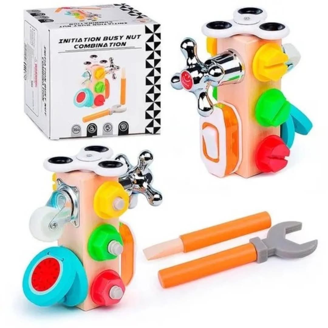 Wooden Busy Nut Combination Montessori Toy