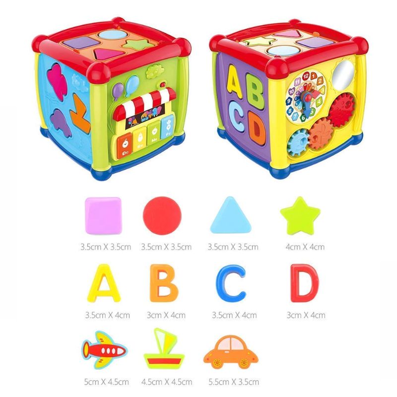 Huanger 6 In 1 Fancy Cube- Musical, Educational And Learning Toy