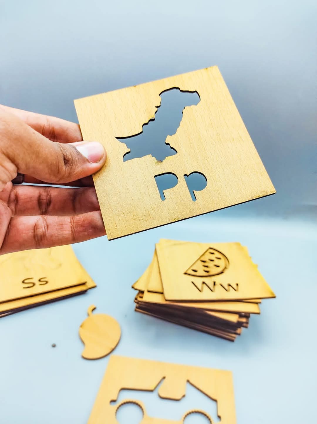 Wooden ABC Stencils