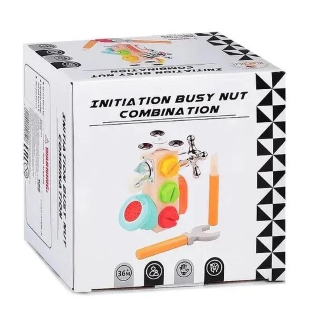 Wooden Busy Nut Combination Montessori Toy