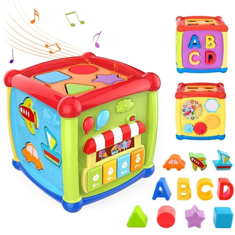 Huanger 6 In 1 Fancy Cube- Musical, Educational And Learning Toy