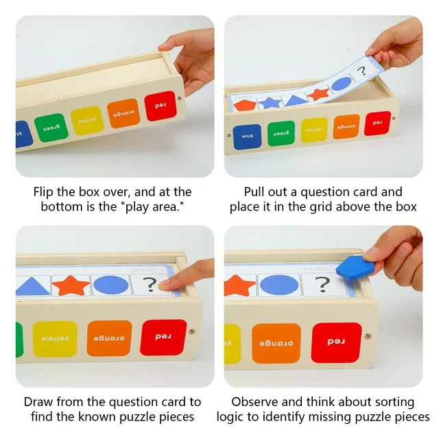 Wooden Montessori Colour and Shape Sorting Toy