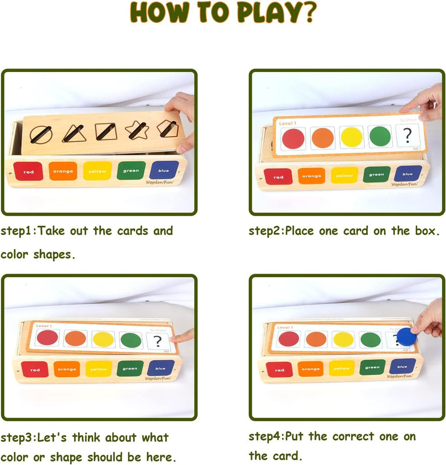 Wooden Montessori Colour and Shape Sorting Toy