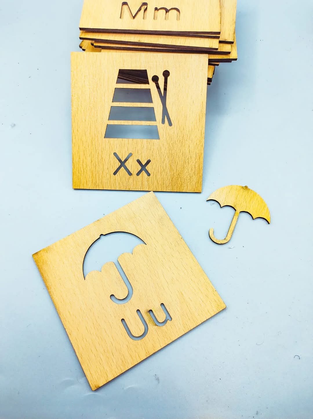 Wooden ABC Stencils