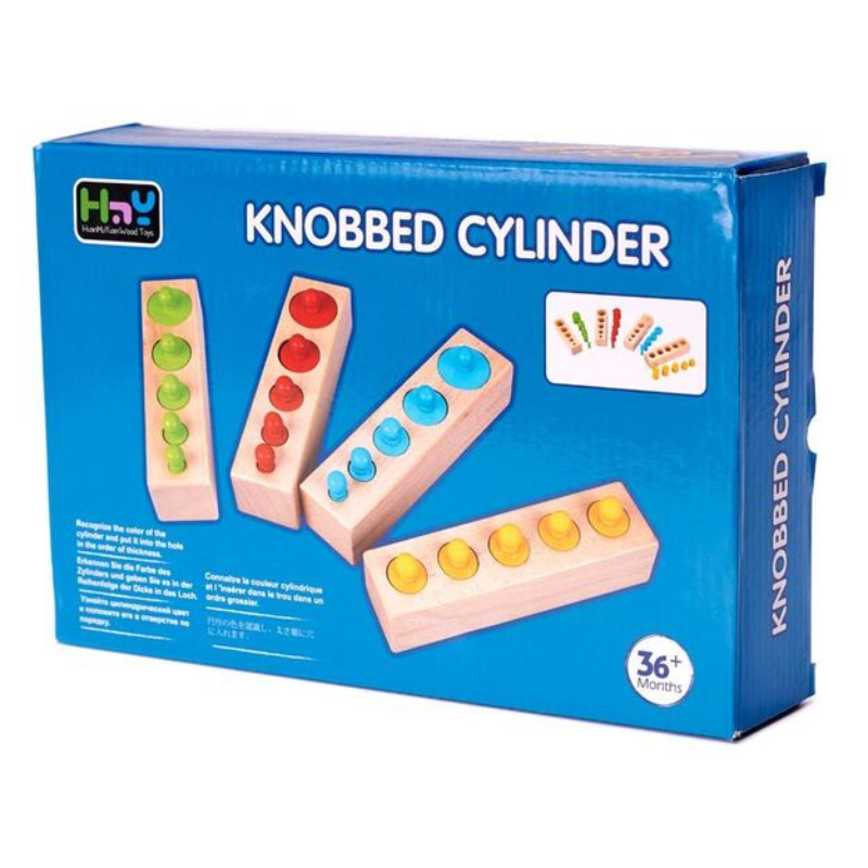 Wooden Knobbed Cylinder Blocks