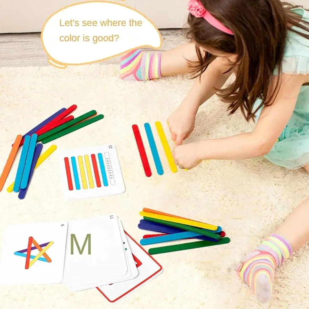 Creative Shape Builder ‚DIY Space Placement Rainbow Sticks
