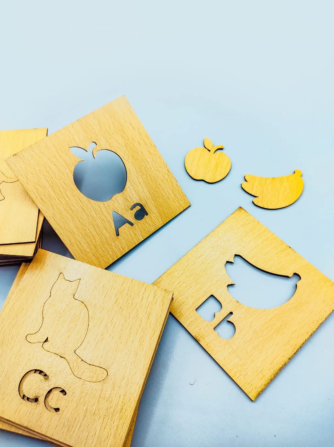 Wooden ABC Stencils