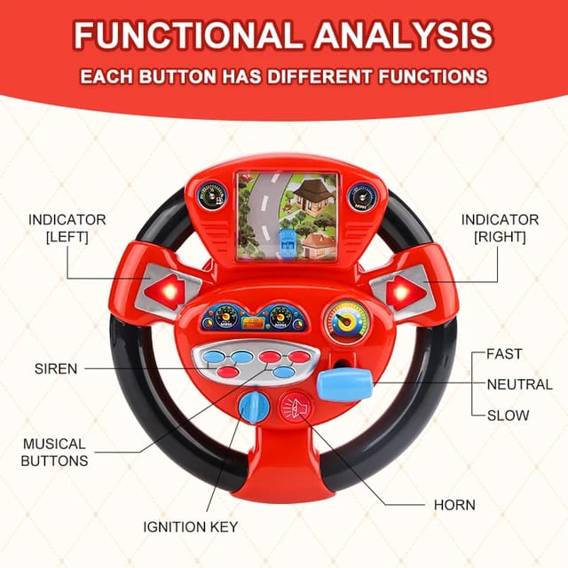 Steering Wheel Toy with Lights and Music