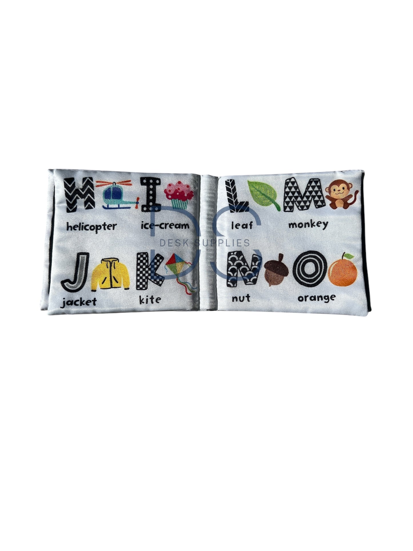 Hello Alphabet! A black-and-white Cloth Book